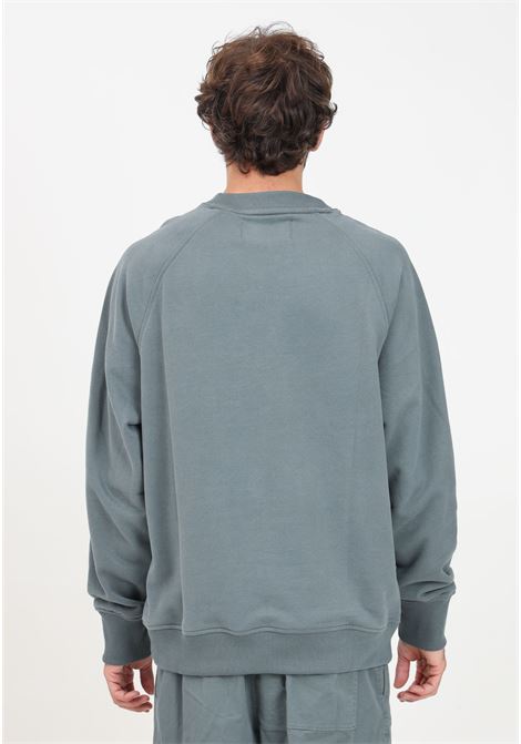Green crewneck sweatshirt for men with CK monogram embroidery CALVIN KLEIN JEANS | J30J325634PSLPSL